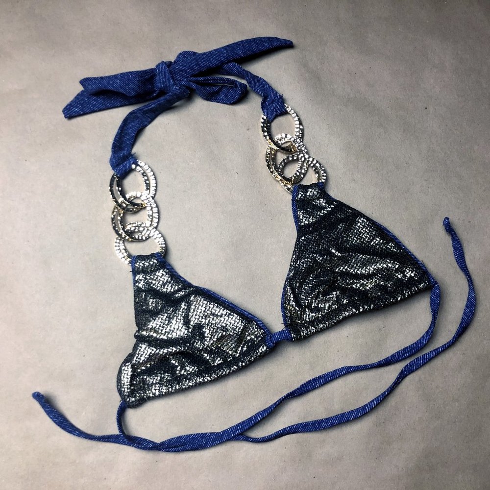 NWT Beach Bunny Swimwear Fool's Gold Tri Top XS